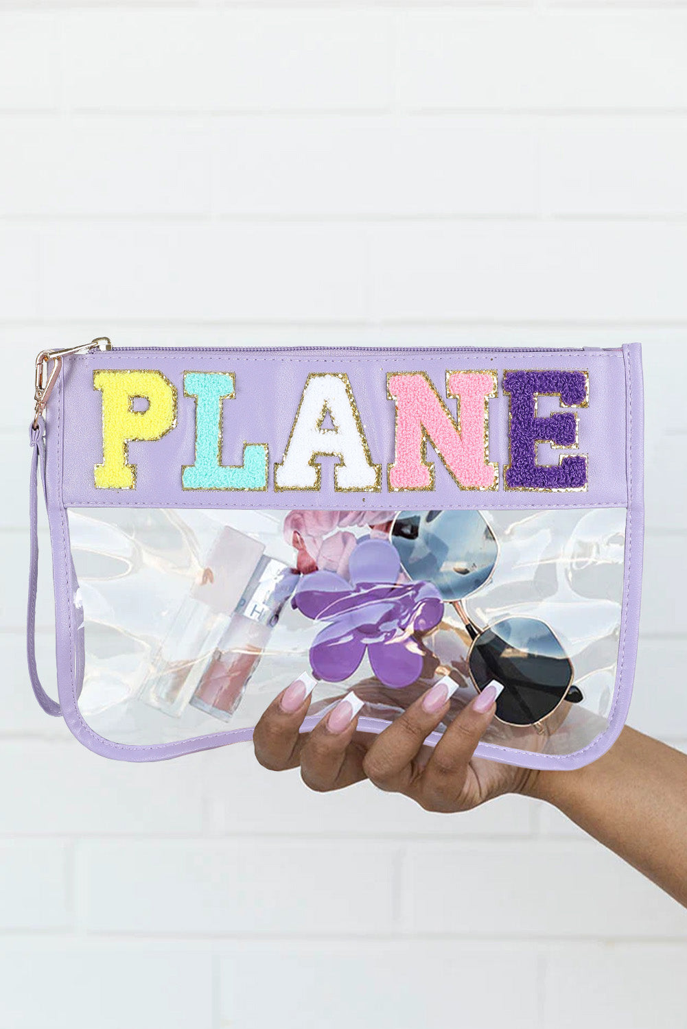 STUFF Print Transparent Zipped Pouch