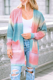 Gradient Knit Open Cardigan with Pockets