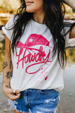 T-shirt graphique Howdy blanc en strass