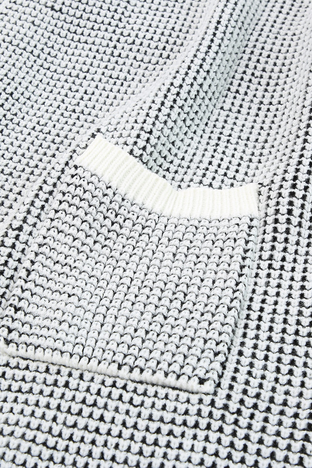 Cardigan gris à poches en tricot texturé