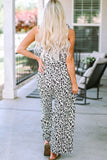 Print Slant One Shoulder Loose Jumpsuit