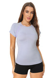 Mesh Contour Short Sleeve Active Top