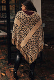 Plus Size Tasseled Hem Draped Poncho