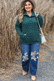 Black Textured Long Sleeve Top Shorts Outfit