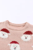 Gray Christmas Santa Claus Pullover Sweater