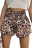 Print Smocked Waistband High Waist Casual Shorts