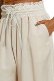 Smocked High Waist Wide Leg Pants