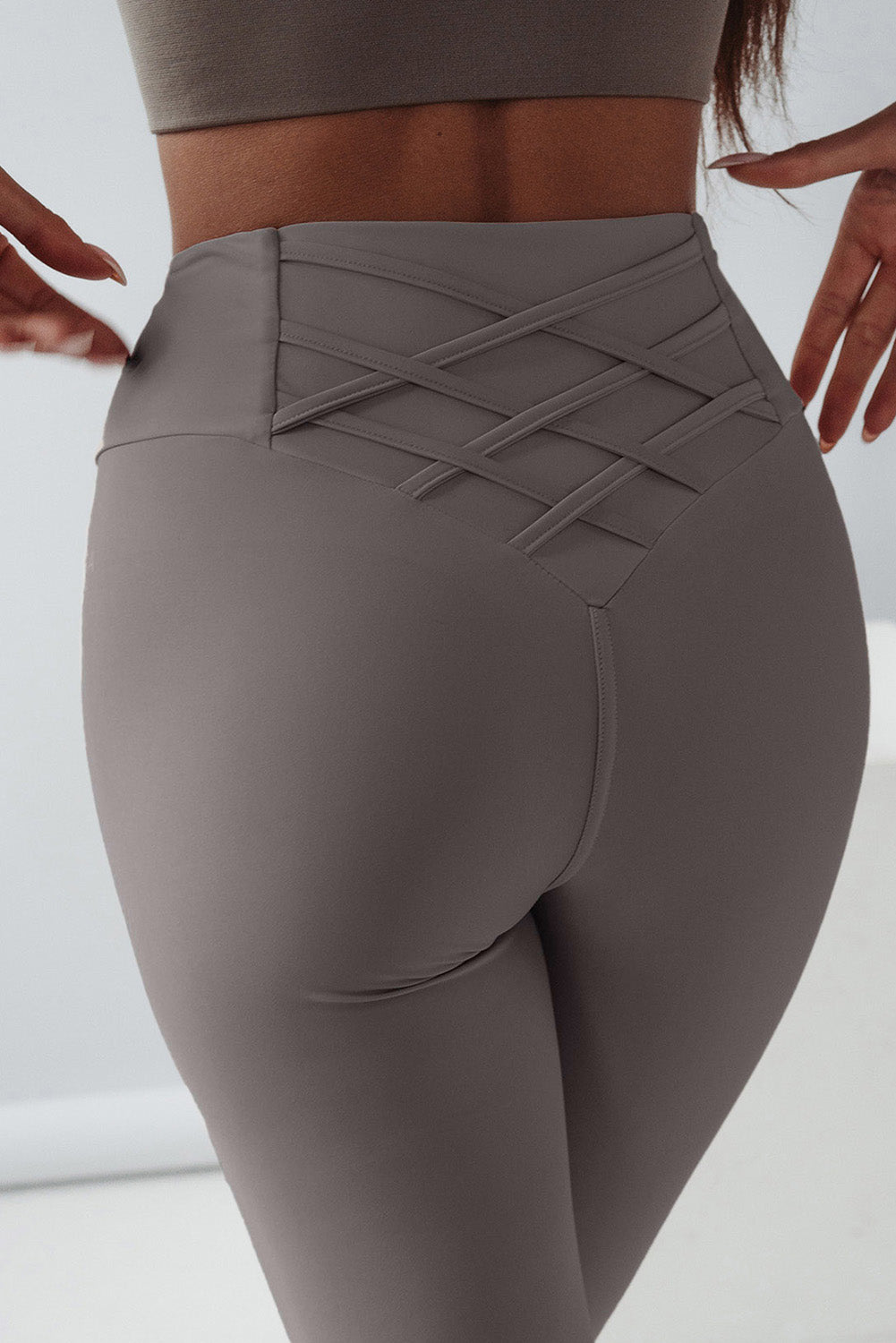 Criss Cross Tummy Control High Waist Leggings