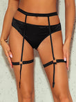 Leatherette Garter Belt with Pantie