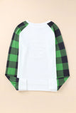 Green Buffalo Plaid Long Sleeve Sweatshirt