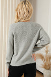 Hollow Out Buttoned Knit Cardigan