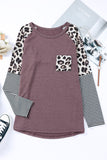 Plus Size Leopard Pocket Top