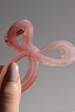 Pink Long Tail Bow Knot Shape Claw Clip