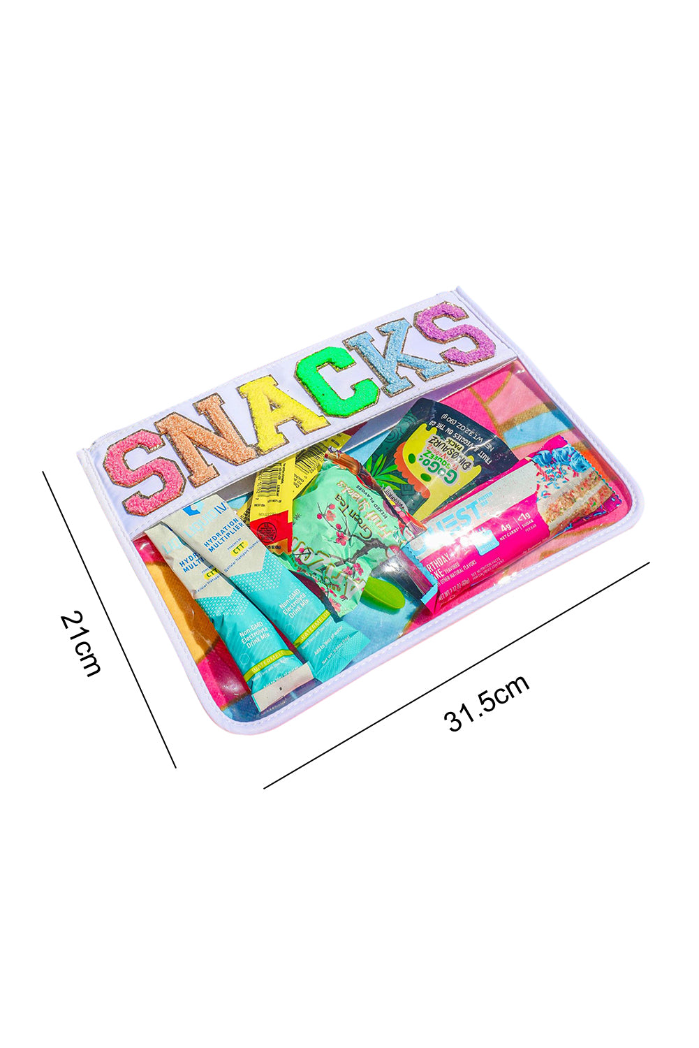 STUFF Print Transparent Zipped Pouch