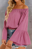 Frilled Off-Shoulder Bell Sleeve Blouse