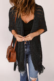 Loose Knitwear Kimono with Slits