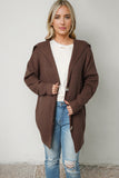 Chunky Knit Lapel Collar Button up Cardigan