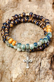 Double-Layered Cross Beading Bracelet