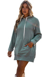 Kangaroo Pocket Oversized Hoodie with Slits