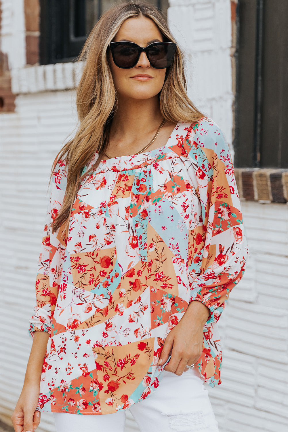 Palettes Floral Print Blouse