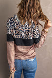 Leopard Tie Dye Colorblock Hoodie