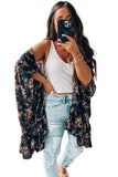 Dainty Floral Print Flowy Kimono