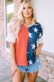 Red American Flag Stars and Stripes Tank Top