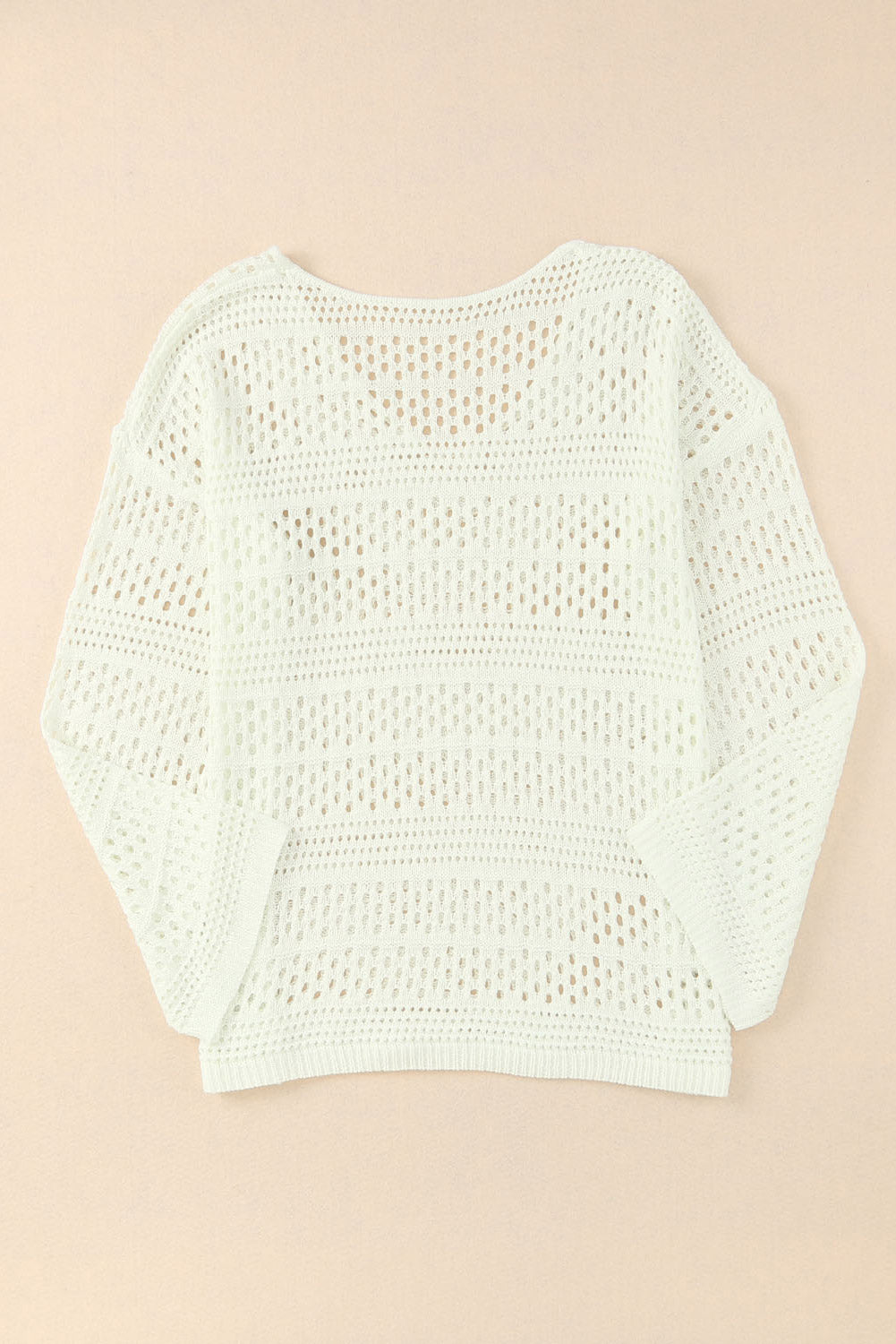 Hollow Out Crochet V Neck Pullover Sweater