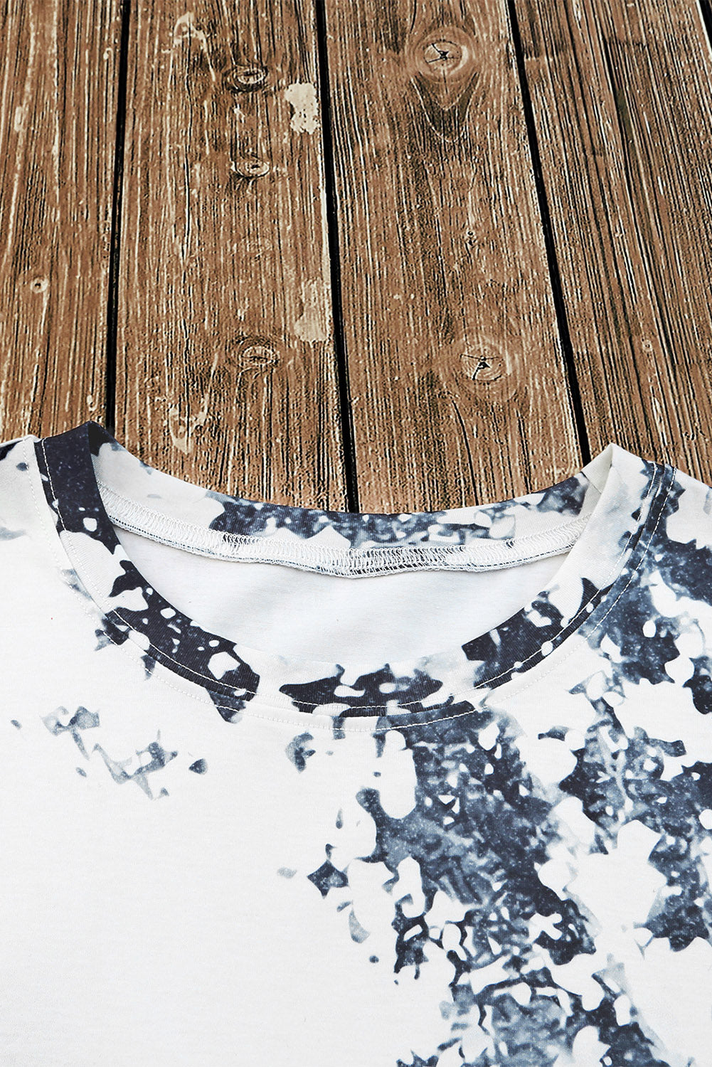 Western Fashion Dyed Bleached T Shirt