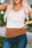 Striped Knit Color Block Tank Top