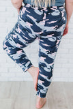 Plus Size Camo Knit Jogger Pants