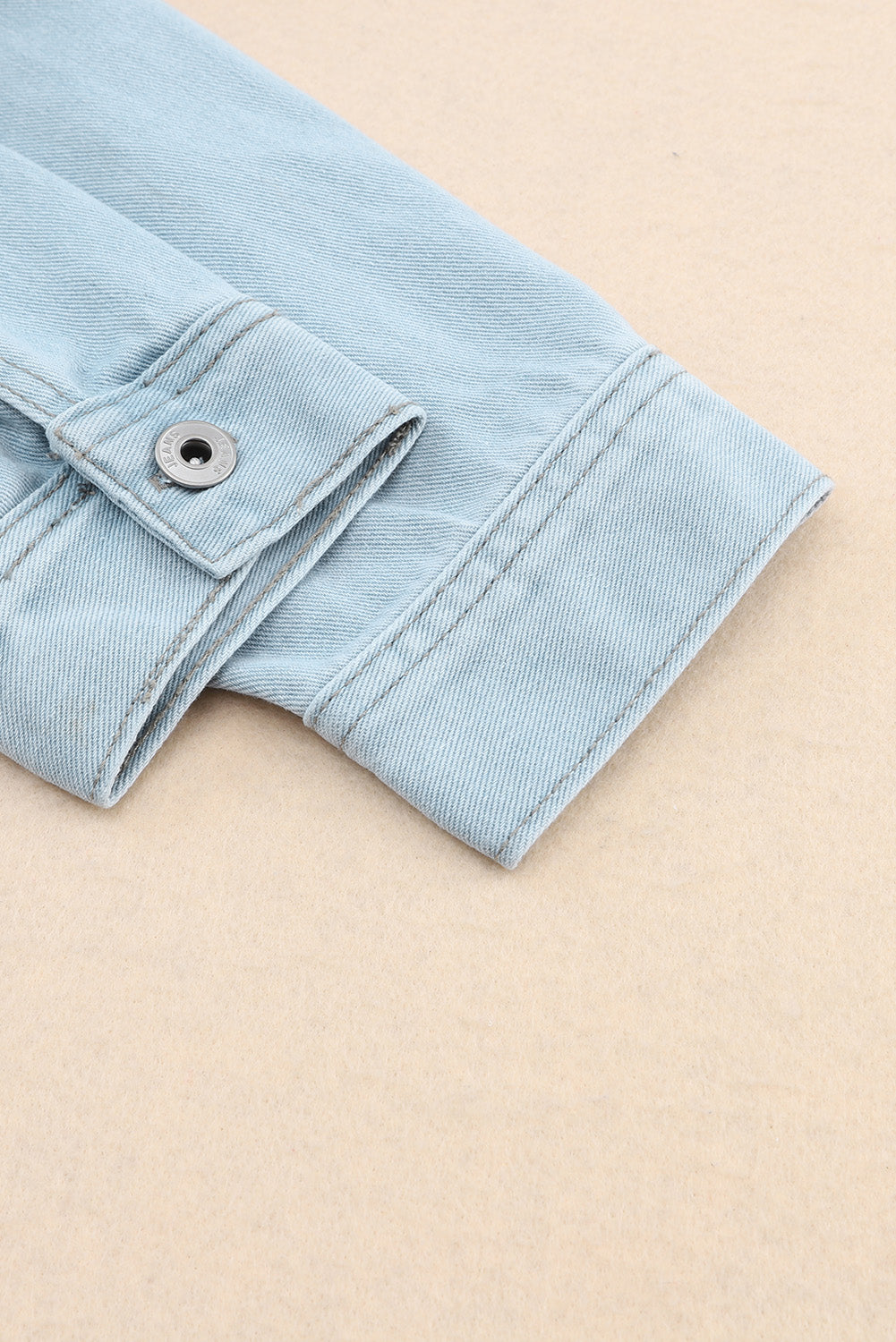 Flap Pocket Buttoned Raw Hem Denim Jacket