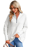 Oversized Quarter-Zip Pullover Sweatshirt