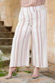 Smocked Waist Printed Wide Leg Pants