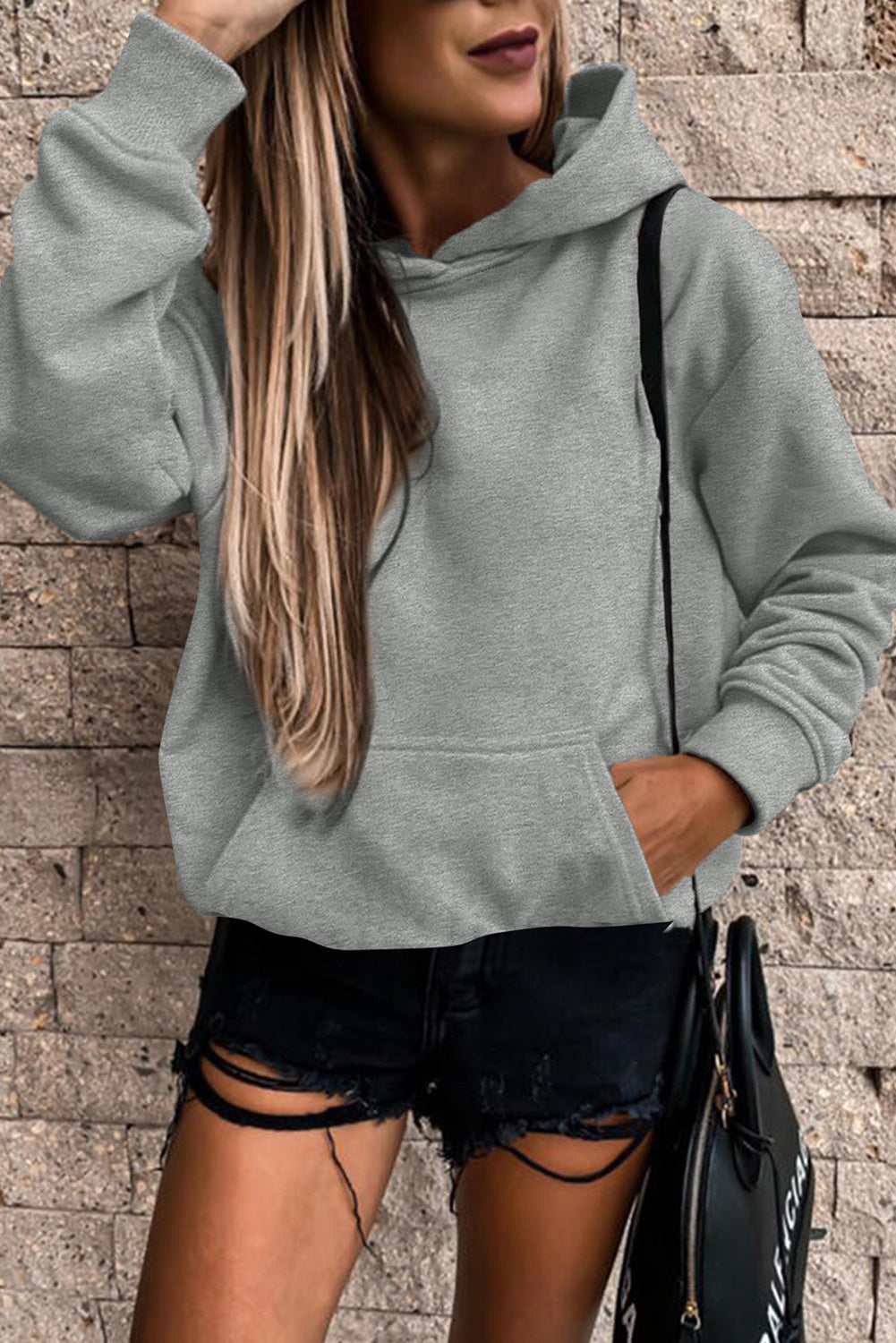 Loose Kangaroo Pocket Hoodie