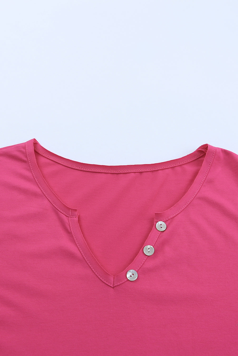 V Neck Buttons Long Sleeve Top