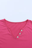 V Neck Buttons Long Sleeve Top