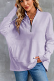 Oversized Quarter-Zip Pullover Sweatshirt