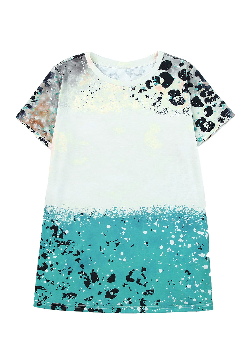 Leopard Tie-dye Bleached T-shirt