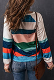 Striped Color Block Long Sleeve Top