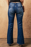 Medium Wash High Rise Flare Jeans