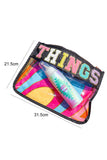 STUFF Print Transparent Zipped Pouch