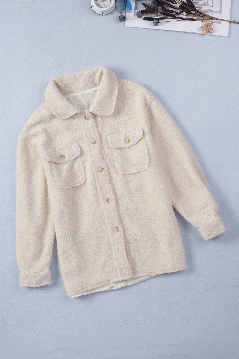 Flap Pockets Button Front Jacket