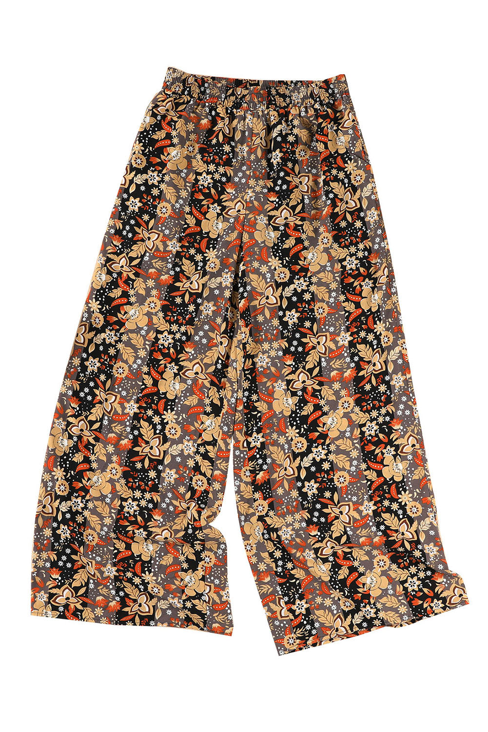 Floral Print High Waist Wide Leg Pants