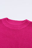 Hollowed Bubble Sleeve Knit Sweater