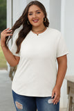 Khaki Casual Plain Crew Neck Tee