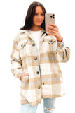 Plaid Button-Up Flap Pocket Shacket