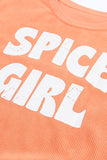 Sweat-shirt graphique SPICY GIRL en cordon orange 