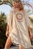 Boho Crochet Tasseled Oversized Beach Cover Up