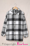 Plaid Print Buttoned Shirt Jacket